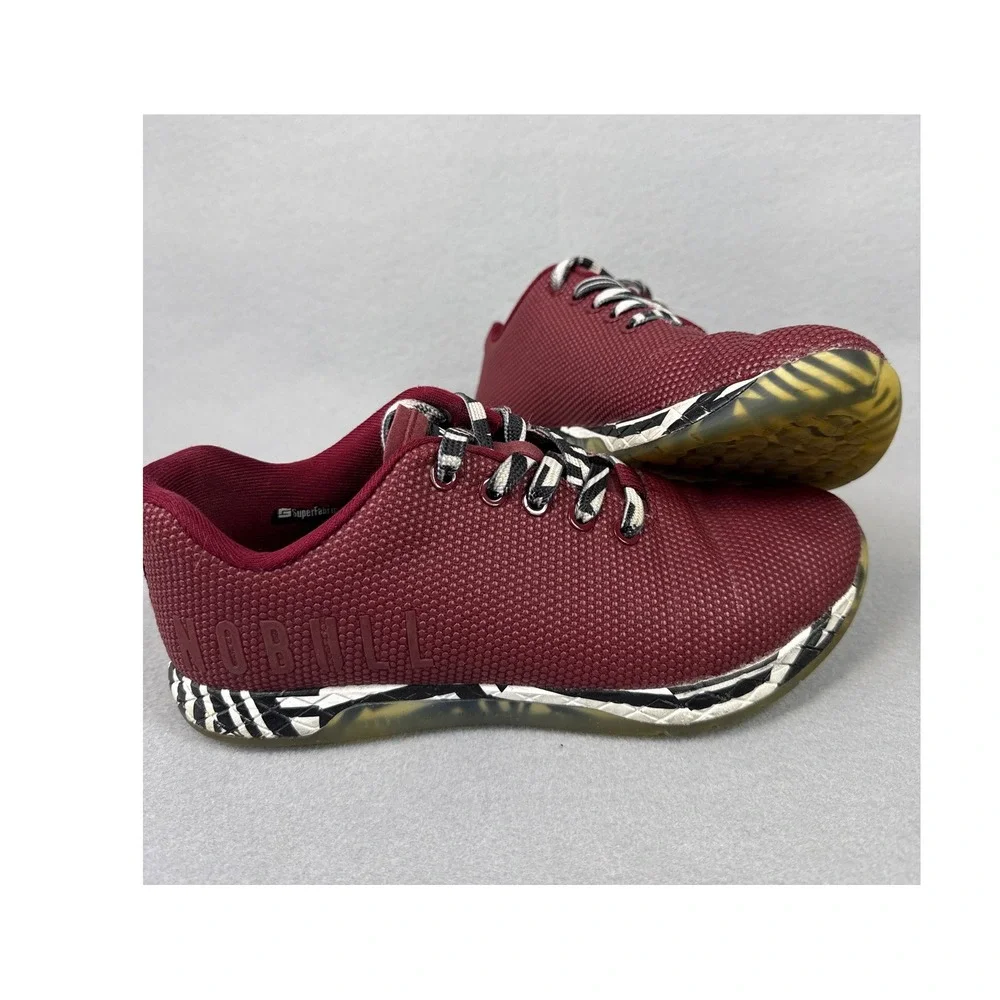 NOBULL‎ Cabernet Zebra Mesh Trainer Shoes Mens Size 7 Womens 8.5 Hipster Low Top